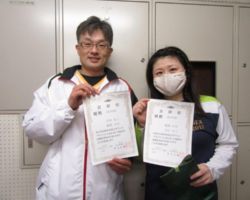 混合2部優勝 古田圭三・服部由佳(風林火山)