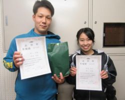 混合2部準優勝 野口和輝・福重美紀(風林火山)