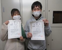 混合4部1ブロック優勝 鈴木聖・袴田彩水(ASH)