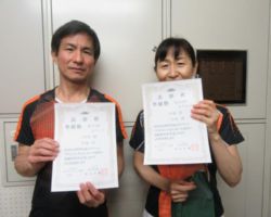 混合4部2ブロック準優勝 三井所剛・伊場香(TABC)