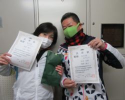 混合4部3ブロック優勝 山辺吉朗・奥野陽子(TABC)