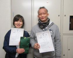 混合4部4ブロック優勝 桜井祐哉・門坂由美(TABC)