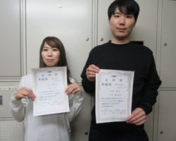 混合4部4ブロック準優勝 小松勇太・上村優芽美(ハイジンクス)