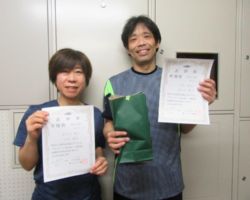 混合4部5ブロック準優勝 吉田朋弘・長谷川智子(バドフレ)