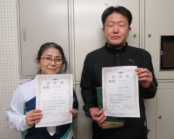 混合5部2ブロック優勝 北澤直樹・桜井忍(TABC)