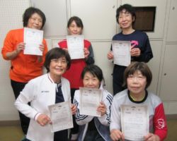 女子団体5部準優勝 ベアーズ